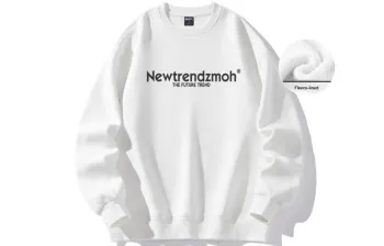 ZMOH Fleece Lined Crew Neck Sweatshirt Unisex Couple's