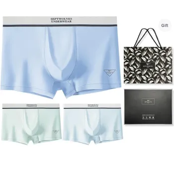SEPTWOLVES Underpants Men's 3 Pack Gift Box Set+Shopping Bag