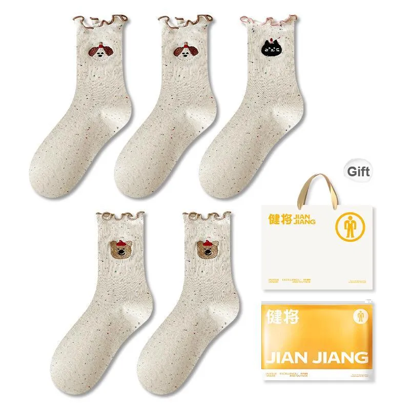 Master Mid Calf Socks Women's Shopping Bag 5 Pack-5