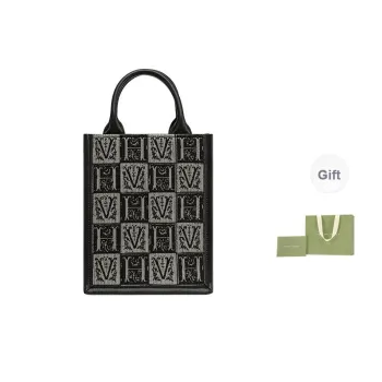 VANESSA HOGAN Fabric With Synthetic Leather One Shoulder Handbags Small Size Women's Black