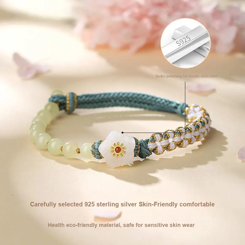 Fu Ru Ji Hetian Jade Bracelets White Jade/Pale Greenish White Jade Women's-4