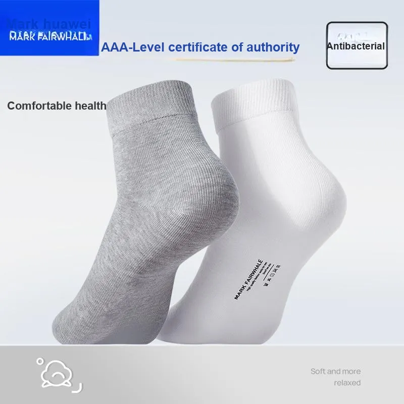 FAIRWHALE Mid Calf Socks Unisex 5 Pack-17