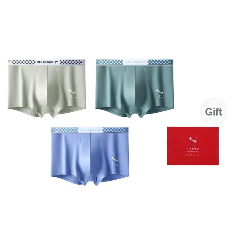 RED DRAGONFLY Cotton Panties Men's 3 Pack Gift Box Set-10