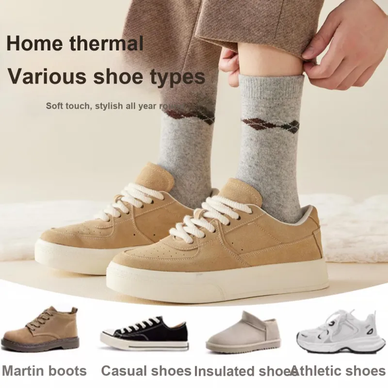 MIIOW Mid Calf Socks Men's 5 Pack Mixed Color-4