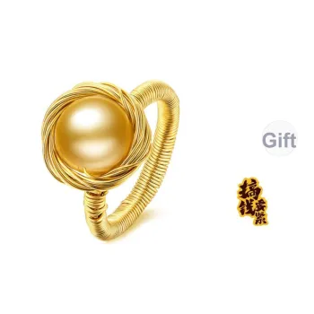 Luxury Beads Pearl Rings Women's