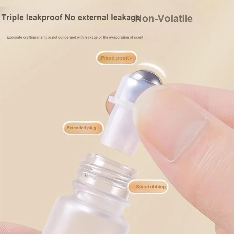 JIANYINGSHU Roll on Perfume Bottle Glass Essential Oil Sample Travel Portable Small Glass Bottles 10ml 2 Pieces Minimum-3