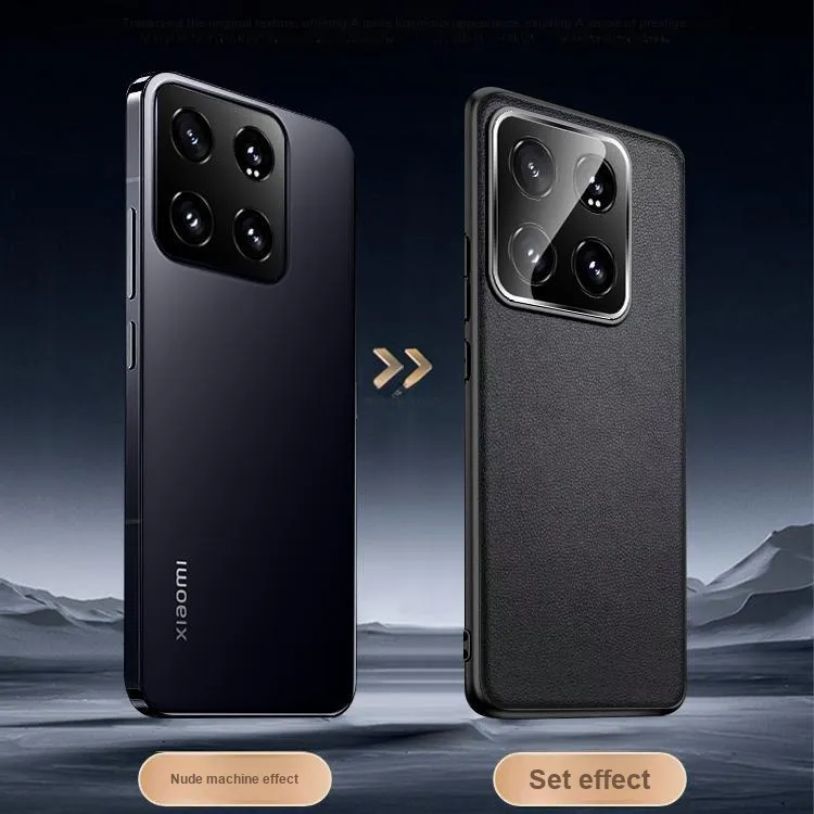 Hanno Vegan Leather Material Extra Thin Impact Resistant Phone Cases Compatible With Xiaomi 14/14 Pro/Ultra.-1