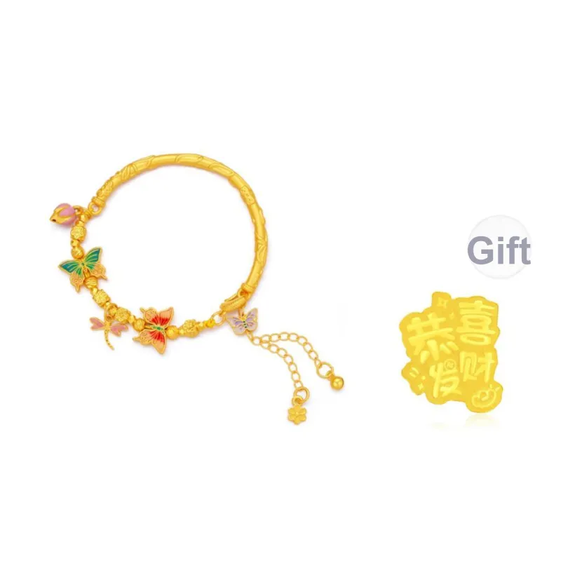 Lao Feng Xiang S925 Silver Bracelets Women's-7