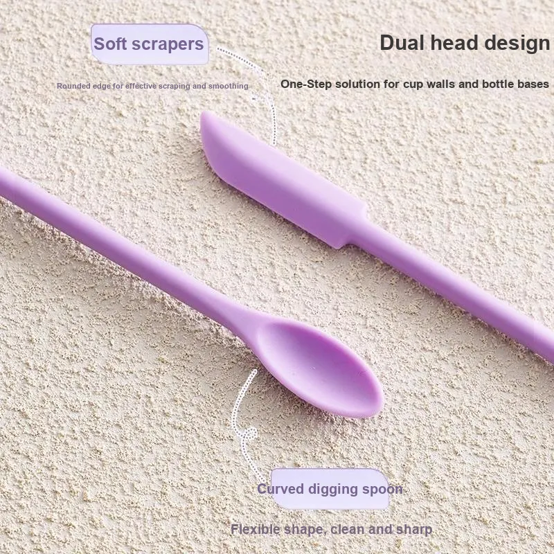 ZHENZI Cosmetics Silicone Scoop Spoon Scratch Blade Lotion Light Bottle Tool Mini-3