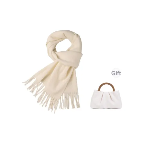 SHASHA 100% кашемир Вязаные шарфы Унисекс Экрю