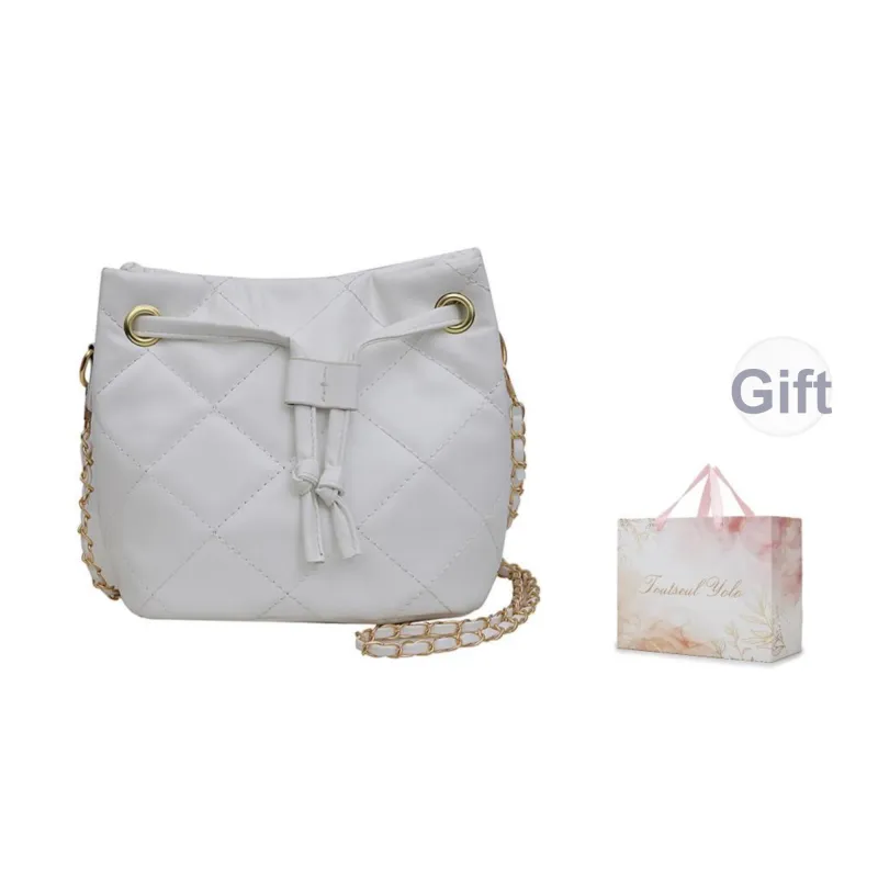 TOUTSEUL YOLO PU Crossbody Bag, Shoulder Bag Women's White/Khaki/Black/Rose Red-1