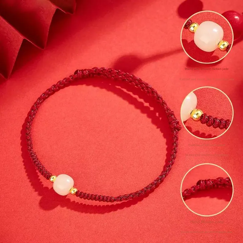 CHINA GOLD Bracelets Pale Greenish White Jade Women's-1