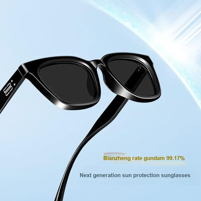 VEGOOS TR/Memory Plastic Cat Eye Sunglasses Unisex Black-3
