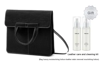 TUPLUS Top Grain Cow Leather Tofu Bag Commuter Bag Laptop Bag Handbag Medium Size Women's Multicolor