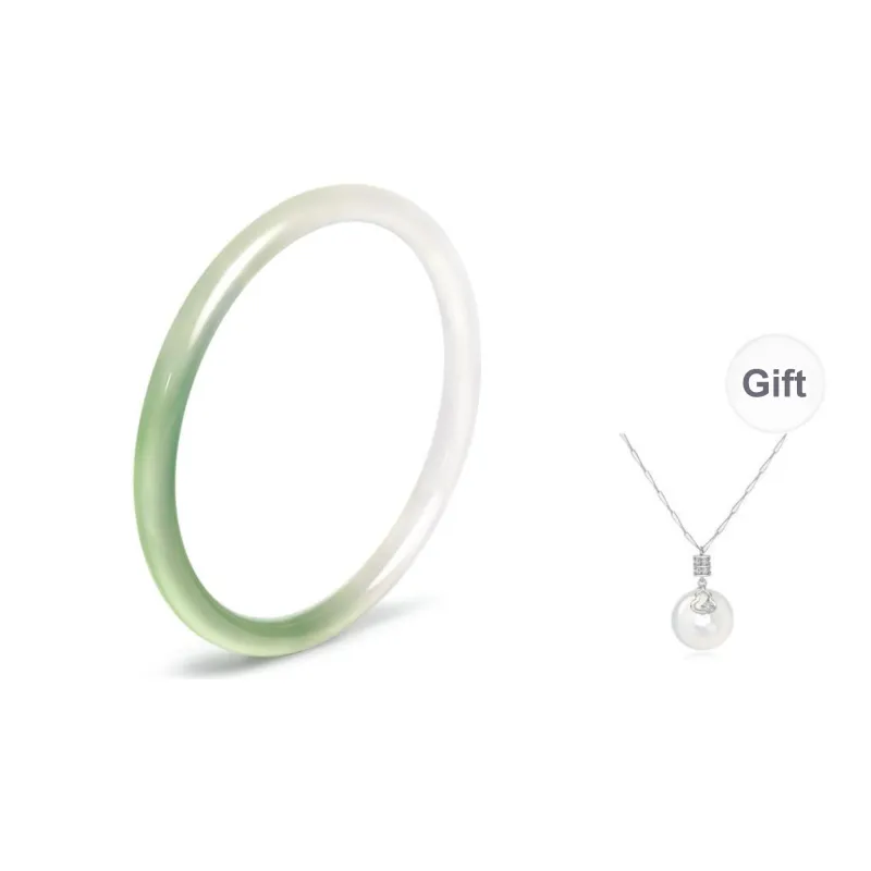 STYLEJING Chalcedony Jade Bangles Women's-20