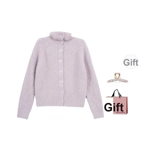 BAIDAIFEI Фиолетовый В комплекте с заколкой-крабом + эксклюзивной сумкой для покупок Женская трикотажная одежда