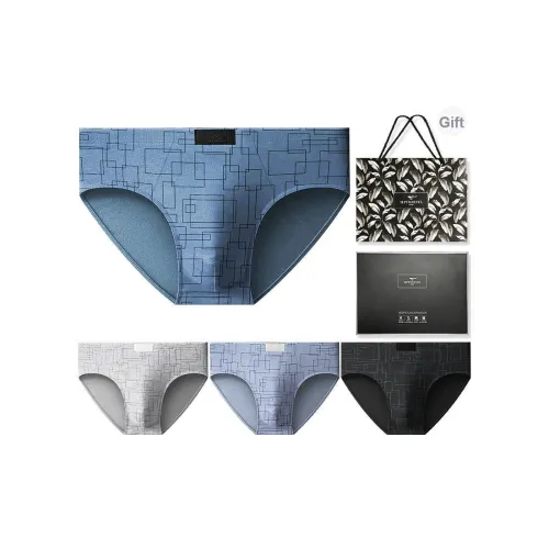 SEPTWOLVES Нижнее белье Подарочная коробка Мужской 4 упаковки + Сумка для покупок