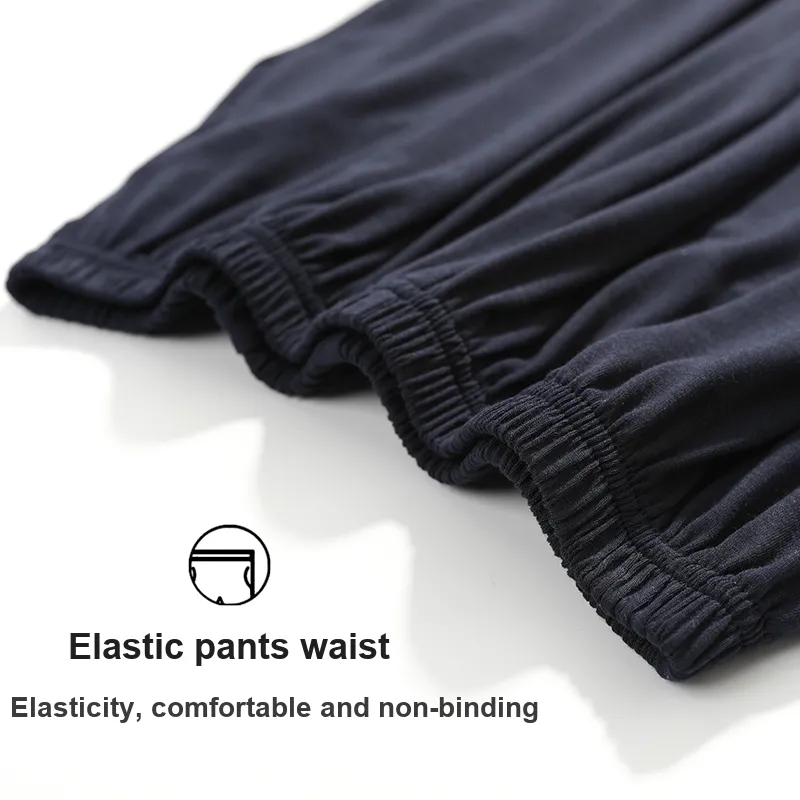 MADALLO Pajama Pants Men's Black Blue-3