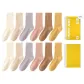 [12 Pack]2 Ecru+2 Light Apricot+2 Light Purple+2 Dark Pink+2 Medium Coffee+2 Dark Yellow