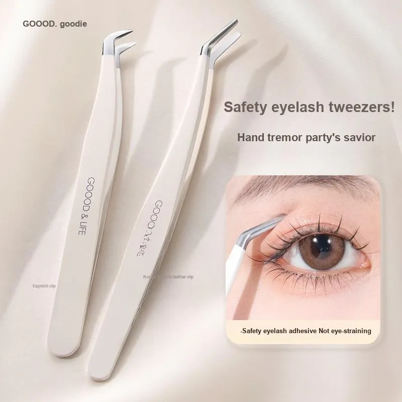 Goodgudi High Precision False Eyelash Tweezers Curling-1