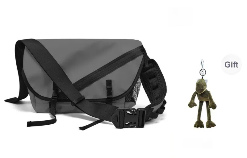 CHAOFANJI Nylon Crossbody Bag, Shoulder Bag Tubas Unisex Black-6