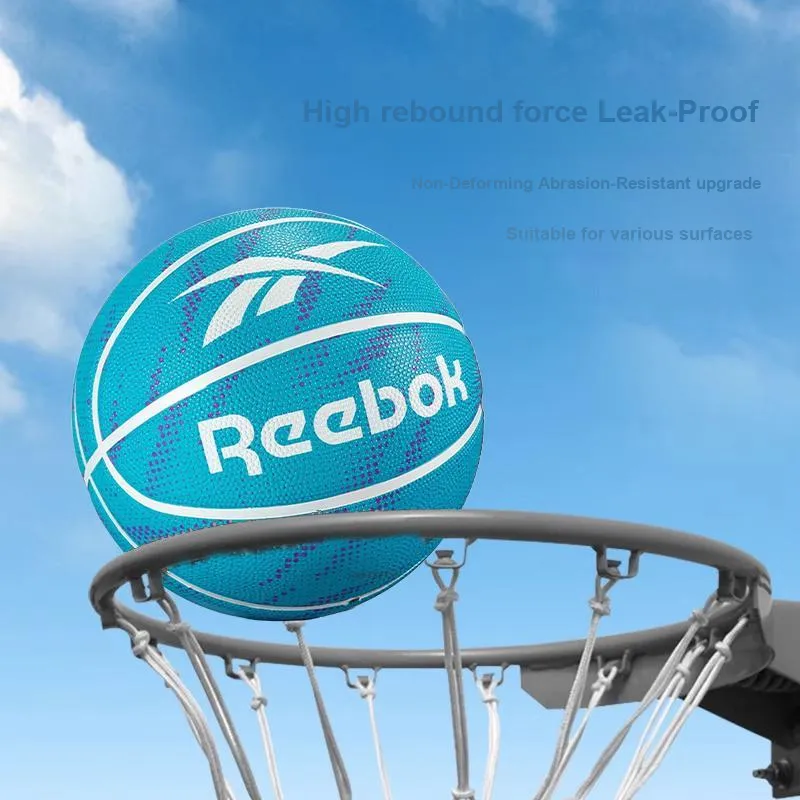 Reebok Rubber Basketball Lake Blue Size 7 Training Match Unisex-3