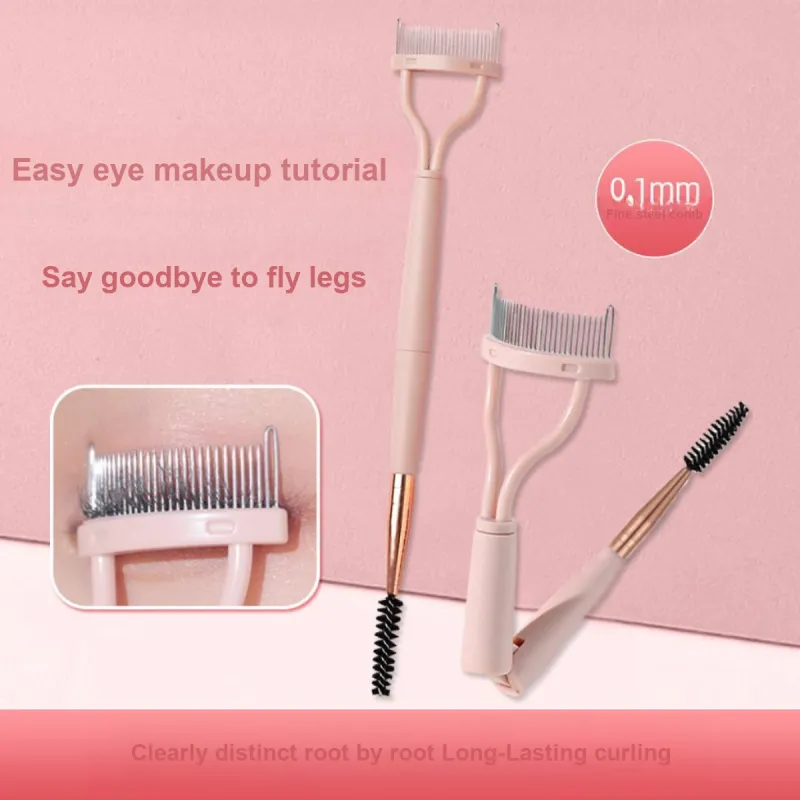 LMLTOP More Curved Stretch Small Steel Comb Eyelash Curlers Curling Long Lasting-3