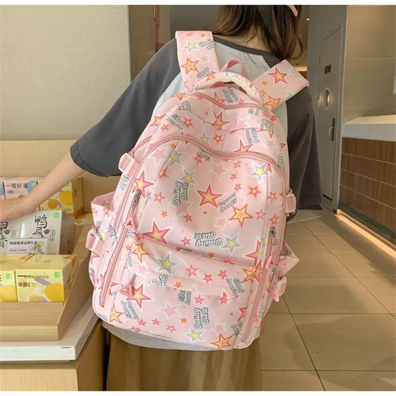 BALANG Nylon Backpack Regular Unisex Black/Purple/Pink/Green/Blue/White-5