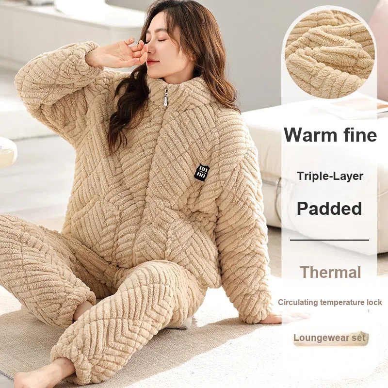MADALLO Pajama Set Women's Wheat-1