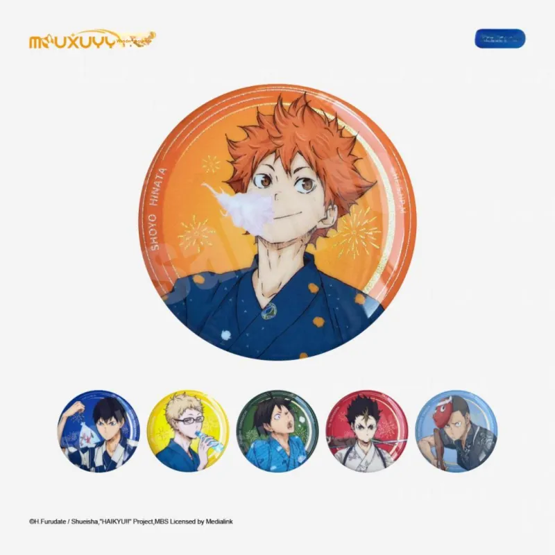 MOUXUYY Haikyuu!! Fireworks Collection Double Flash Badge Badges-9