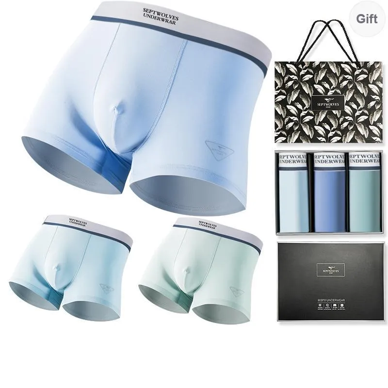 SEPTWOLVES Underpants Men's 3 Pack Gift Box Set+Shopping Bag-7