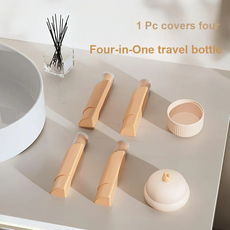 Love Of Wormwood Four in One Shampoo & Conditioner Travel Silicone Shower Gel Portable Set Bottles With Dividers-3