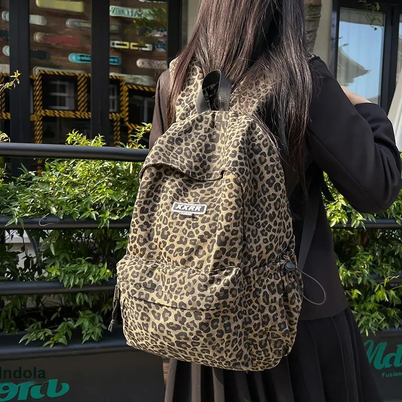 Alcohol Dragon Canvas Backpack Women's Multicolor-1