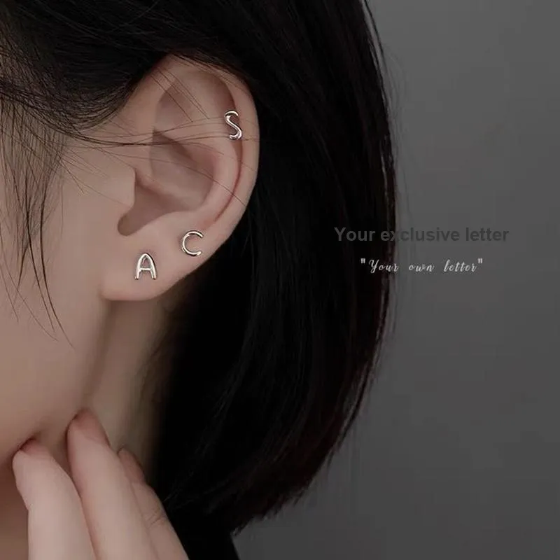 LINGJIE S925 Silver Stud Earrings Unisex-29