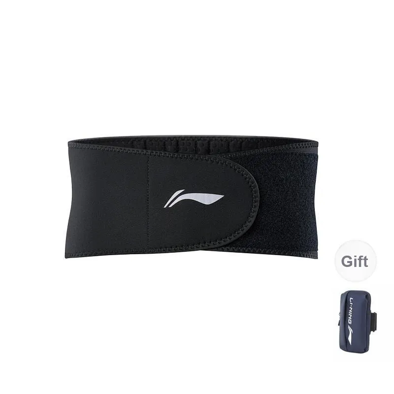 LiNing Back Support Braces Fitness Basketball Running Breathable Protective Compression Black Elastane Polyester Men's-14
