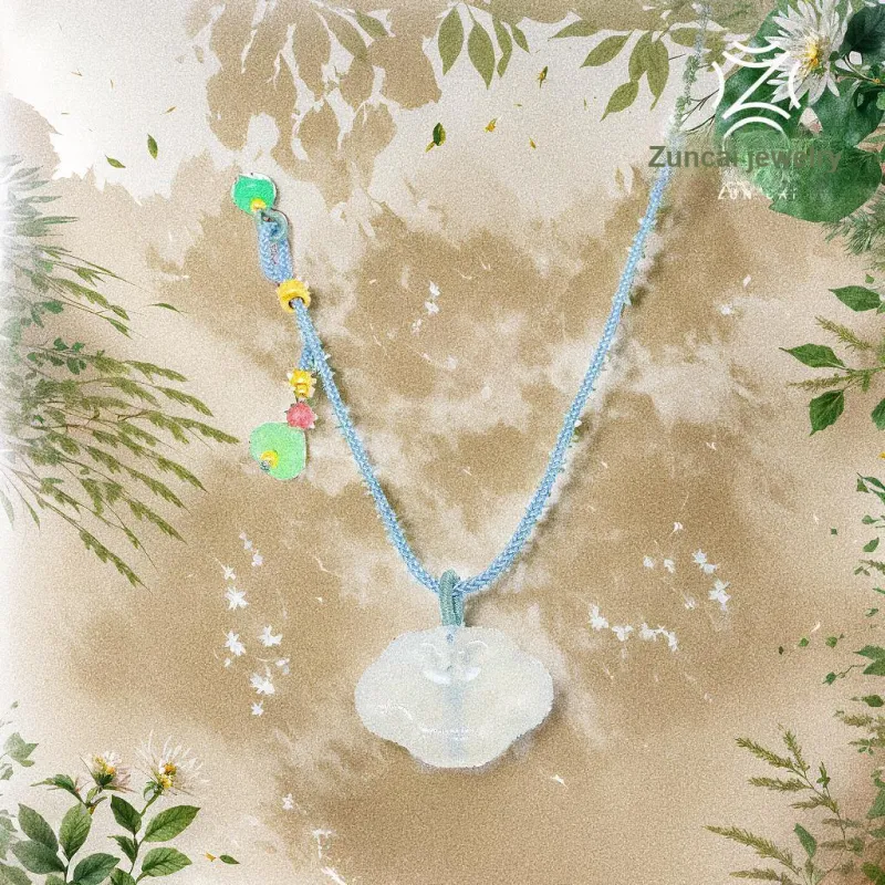 ZUNCAI Chalcedony Jade Necklaces Unisex-2