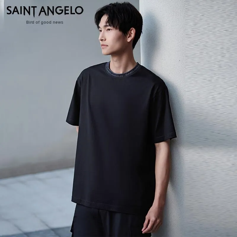 SAINT ANGELO T Shirt Unisex Obsidian Black-3