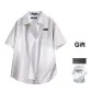 Gray+White T-Shirt (Comes with Iron Badge)