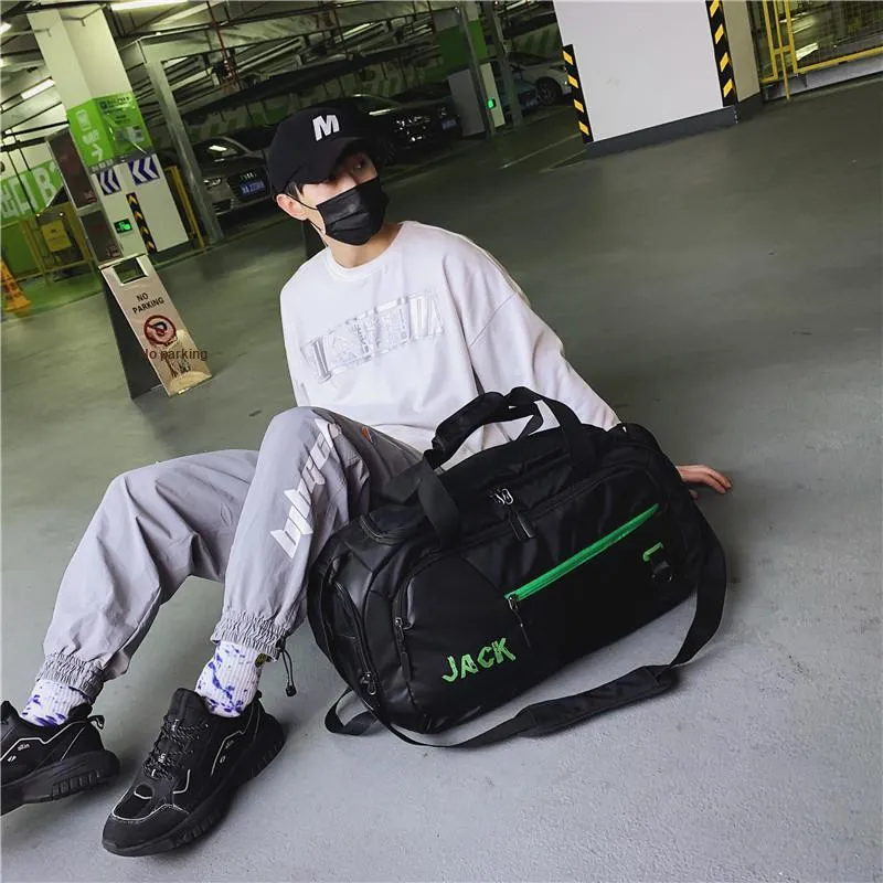 PULUWIRR Oxford Gym Bag Medium Size Unisex White, Black-9
