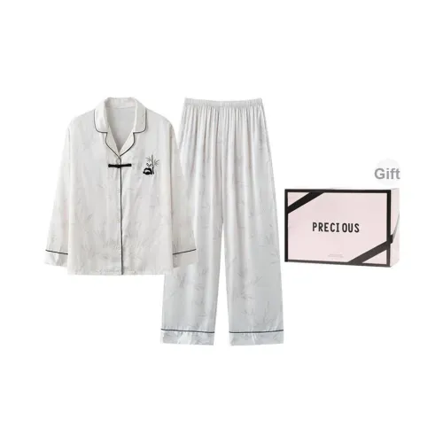 OEING Пижамный комплект Женский Белый Панда Набор в подарочной коробке