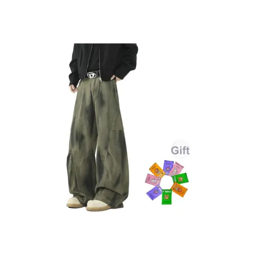 GWAF Зеленый с Ароматом Тонкий Унисекс Карго Брюки