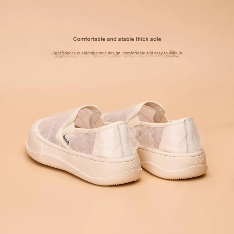 Joy&Mario Breathable Height Increasing Low-Top Skateboard Shoes Women's-8
