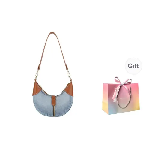 Yalu Denim Handbags Shoulder Bags Women's Black/Blue