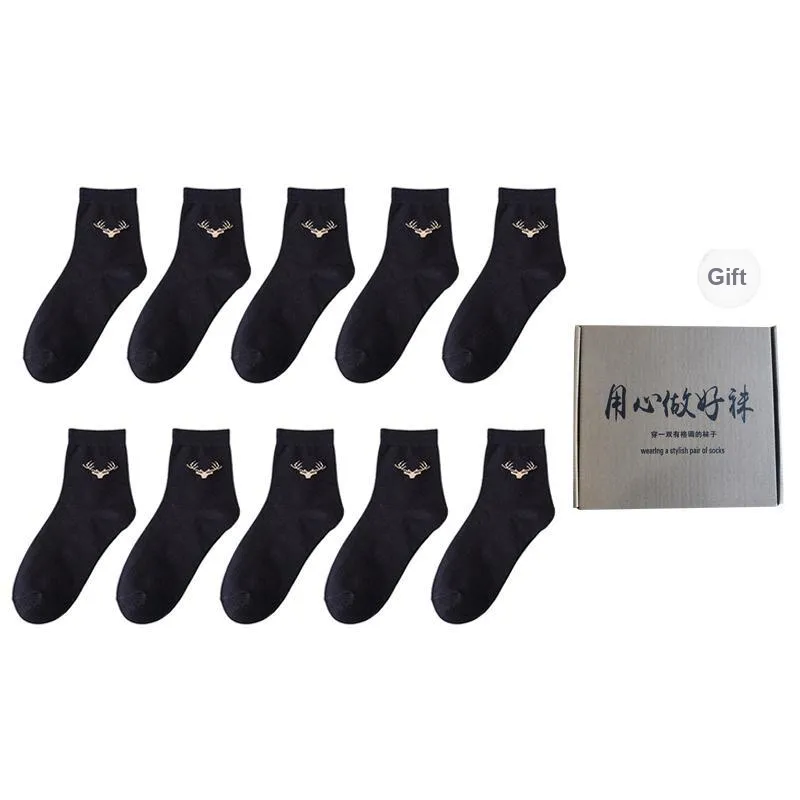 Yalu Mid Calf Socks Men's 10 Pack Mixed Color-16