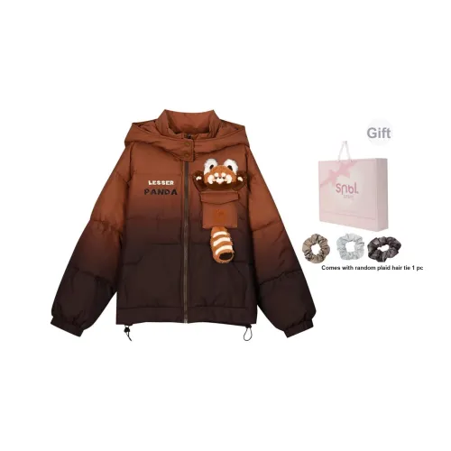 SNBL Хлопковый пуховик женский коричневый