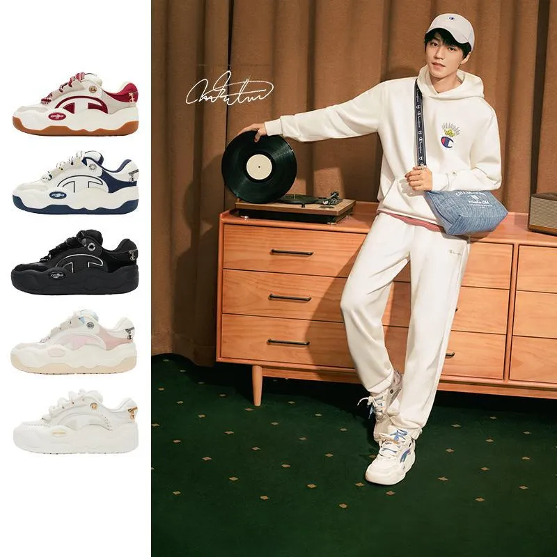 Champion CloudNine V1 Cloud Cotton Shoes Low Top Skateboard Shoes Women's Ecru-5