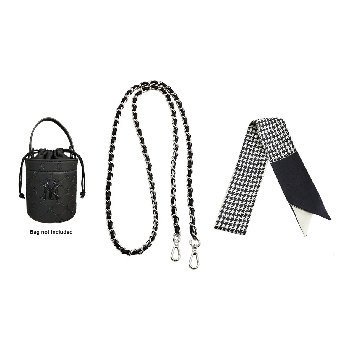 Luxury Care Artisan Workshop Leather Bag Strap Women's White & Black