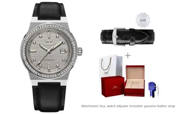 I&W CARNIVAL HWGUOJI Automatic Mechanical Movement Leather Watch Bands Watch Men's Watches Gray Dial