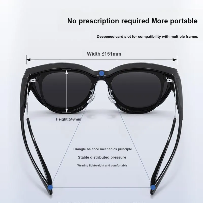 LOHO TR90 Cat Eye Sunglasses Women's Black-4