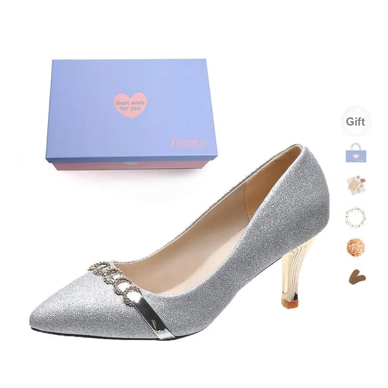 Xingdiman High Heels Women's Gold-27